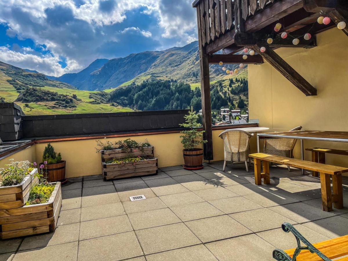 Ferienwohnung in den Bergen mit grosser Terrasse Bivio Exterior foto